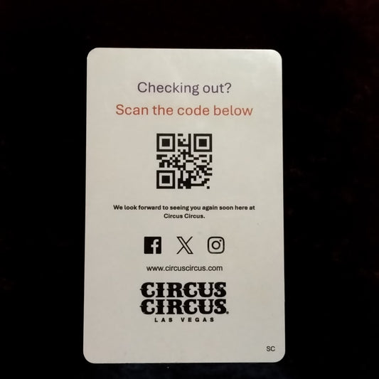 Circus Circus 2025 Adventuredome Keycard
