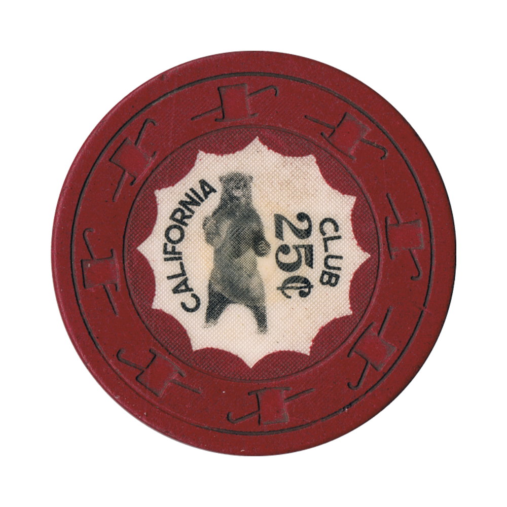 California Club 1960's 25¢ House Chip