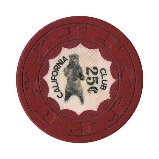 California Club 1960's 25¢ House Chip