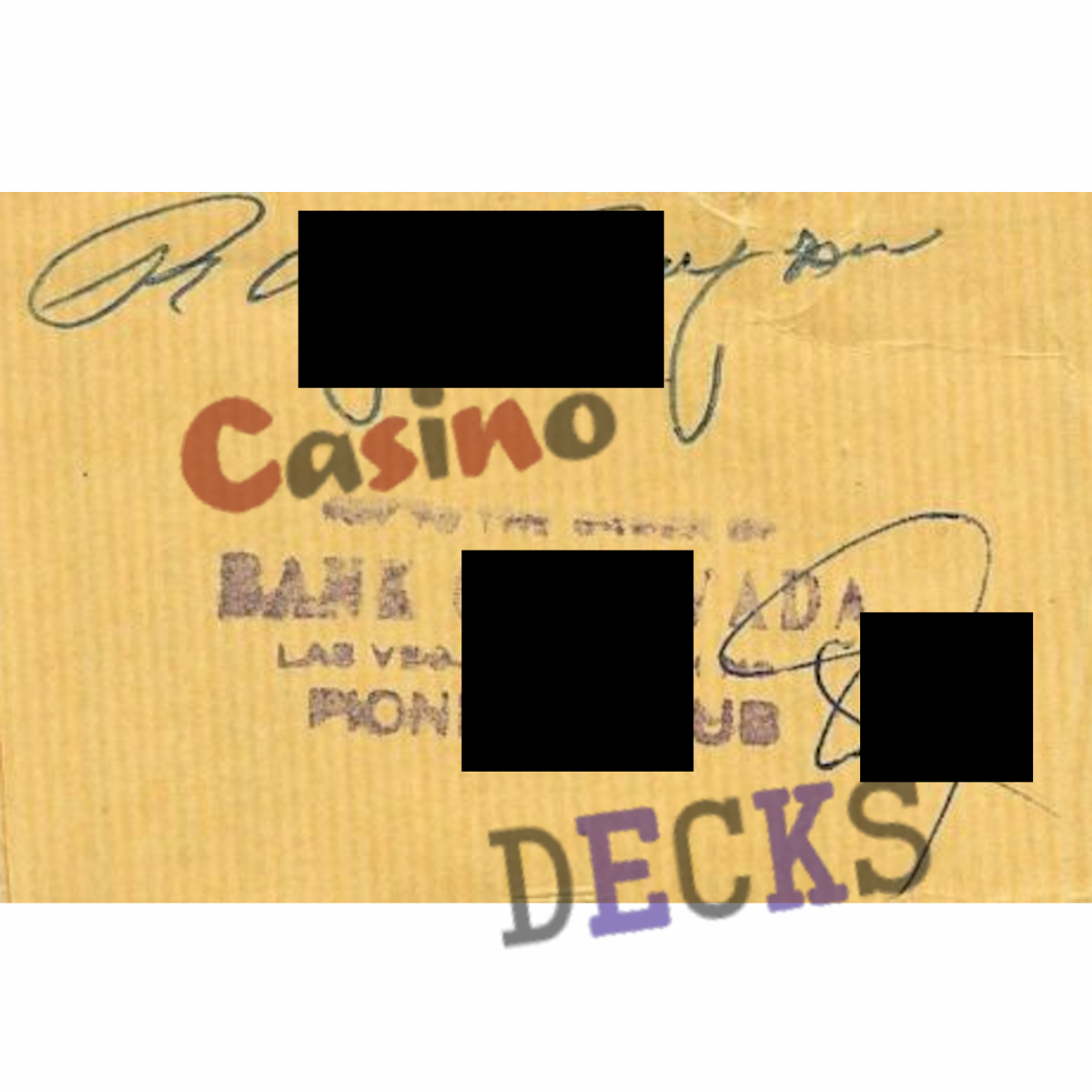 El Rancho Vegas Bank Check #4029